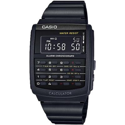 卡西欧(CASIO)多功能商务防水电子计算器石英手表男表雅黑经典运动时尚男款