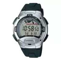 卡西欧(CASIO)男士石英表10年长续航防水潮汐月相简易指南针电子腕表