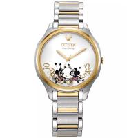 西铁城(CITIZEN)女士石英表三手 eco-drive技术不锈钢表带防水防丢设计