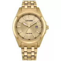 西铁城(CITIZEN)光动能三眼计时男士手表41mm防水不锈钢商务休闲腕表