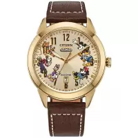 西铁城(CITIZEN)男士石英表环保光能动力休闲风格迪士尼联名手表