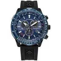 西铁城(CITIZEN)光动能男士多功能石英表46mm防水防震蓝贝母盘商务休闲手表