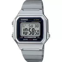 G-Shock(CASIO)卡西欧方块手表 复古运动钢带多功能持久电力防水男士电子表