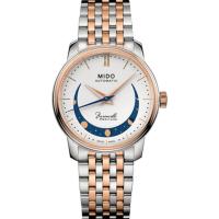 Mido美度女款三合一月相功能瑞士自动机械手表mm不锈钢表链
