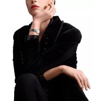 Longines/浪琴女士石英防水不锈钢钻石小方盘腕表白盘日夜通勤两