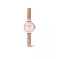 丹尼尔惠灵顿(Daniel Wellington)女士机械表玫瑰金不锈钢表带圆形粉色表盘时尚腕表