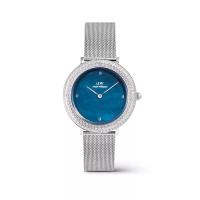 丹尼尔惠灵顿(Daniel Wellington)女款机械表蓝色母贝表盘闪耀水晶边框奢华时尚手表