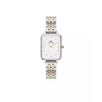 丹尼尔惠灵顿(Daniel Wellington)女表方形双色不锈钢机械表简约时尚水晶表盘优雅腕表