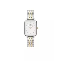 丹尼尔惠灵顿(Daniel Wellington)女表方形双色不锈钢机械表简约时尚水晶表盘优雅腕表