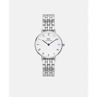 丹尼尔惠灵顿(Daniel Wellington)女士机械表复古风白色表盘银色不锈钢防水28mm手表