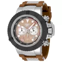 Invicta 男士石英表50mm表盘蓝宝石镜面防水100米计时日期商务腕表