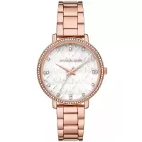 Michael Kors 女士玫瑰金不锈钢腕表mm石英防水都市潮酷商务女表