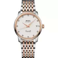 瑞士手表贝伦赛丽系列真钻自动机械女士腕表送老婆 玫瑰金