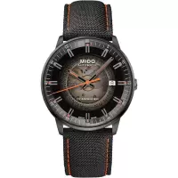 Mido瑞士自动机械表男表黑盘不锈钢镀黑PVD防水自动机芯