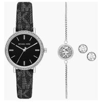 Michael Kors女士石英防水mm石英腕表配手链耳环套装
