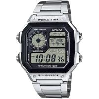 CASIO 银黑金属男士防水10Bar石英日韩潮流手表商务休闲学生运动腕表