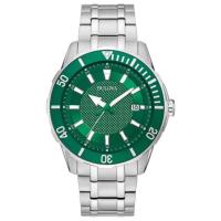 BULOVA/宝路华男士石英防水商务简约大气经典银色不锈钢腕表