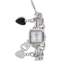 银色表盘爱心魅力女款石英腕表时尚潮流女士手链手表