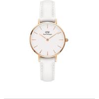 简北欧风白表带女士石英手表玫瑰金表壳防水时尚配饰