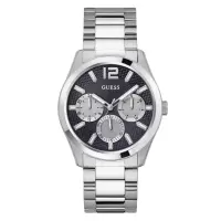 GUESS 名品石英手表男装银色经典商务休闲时尚防水腕表