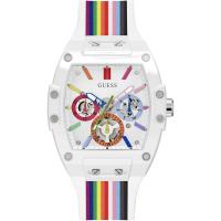 GUESS 男士彩虹硅胶多彩防水石英腕表