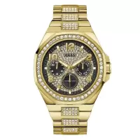 GUESS 男士金色气垫石英腕表复古潮流商务简约手表