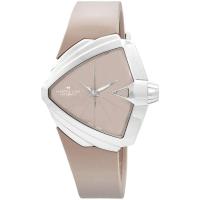 瑞士男表 探险系列未来型三角盾浅棕色表盘橡胶表带自动机械腕表