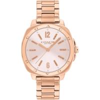 COACH/蔻驰女士玫瑰金不锈钢链带石英时尚多功能商务腕表礼物