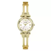 GUESS女士石英表带金色手表时尚名品腕表