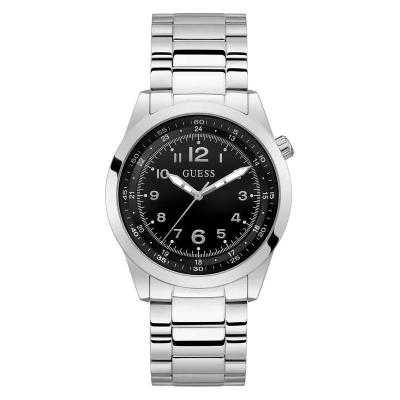 GUESS男士经典银色优雅腕表时尚商务休闲手表配饰