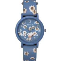 Timex天美时粉色花卉米防水男女通用时尚mm圆形腕表