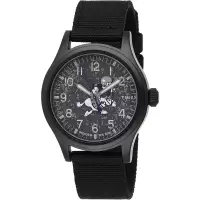 石英 fabric表带男款商务休闲手表灰盘黑带