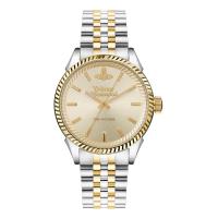 石英腕表香槟盘双色不锈钢表带百搭名品腕表