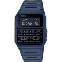 CASIO 卡西欧男士经典防水电子计算器石英腕表蓝盘树脂表带商务休闲手表