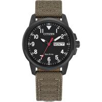 光动能男士休闲三眼日历防水不锈钢皮带腕表