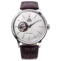 东方男士自动机械表41mm不锈钢表壳皮带防水镂空视窗