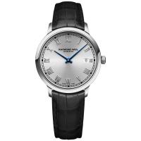 Raymond weil雷蒙威女士石英瑞士腕表mm银色镶钻防水商务简约皮带