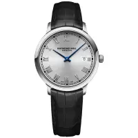 Raymond weil雷蒙威女士石英瑞士腕表mm银色镶钻防水商务简约皮带