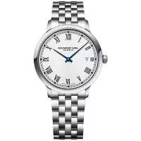 女士瑞士石英腕表 商务休闲钢带白盘小蓝针女表