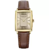 女士瑞士石英表 商务休闲金色表盘日历显示女表腕表