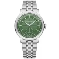 Raymond Weil英伦风尚自动机械表瑞士原装进口男士商务休闲腕表绿盘40mm
