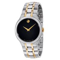 Movado摩凡陀手表男士圆形精钢腕表黄铜涂层防水米优雅时尚设计