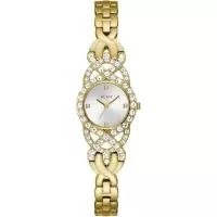 GUESS女士施华洛世奇仿水晶镶嵌金 tone 表盘金 tone 表链防水石