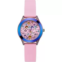 女士石英防水硅胶表带晶钻时尚休闲手表