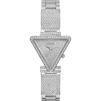 女款三角表盘闪耀水晶手链银色腕表时尚优雅防水米