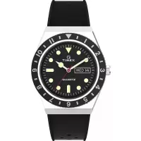 Timex 男士经典黑色mm圆形防水腕表时尚石英手表