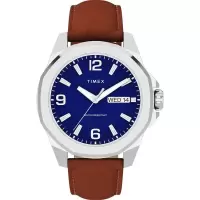 Timex /天美时中性商务休闲石英表mm棕色树脂表壳防水手表