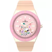 Timex 女士石英玫瑰金不锈钢防水多功能时尚手表