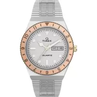 Timex 女士石英腕表mm玫瑰金表圈防水商务休闲女款手表