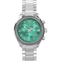Timex 女士石英腕表毫米银色表带蓝色表盘防水商务休闲手表